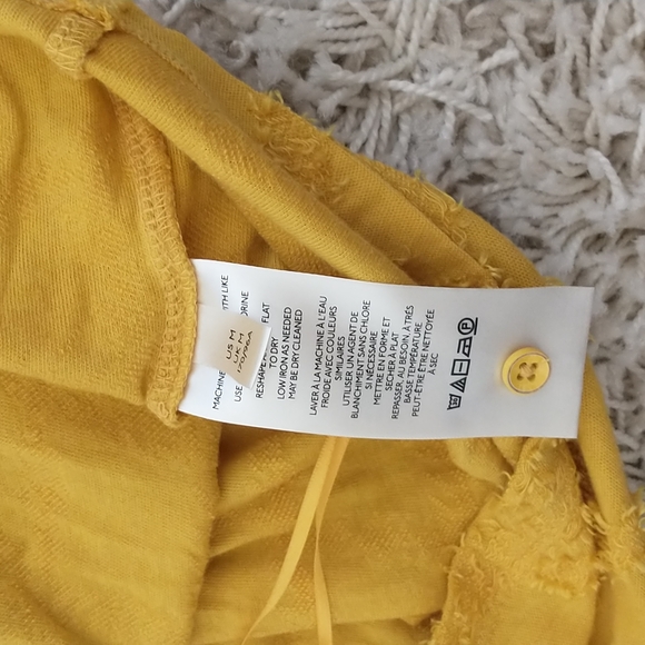 Anthropologie Sunrise Yellow Knit Textured Tank Size Medium - Picture 8 of 8